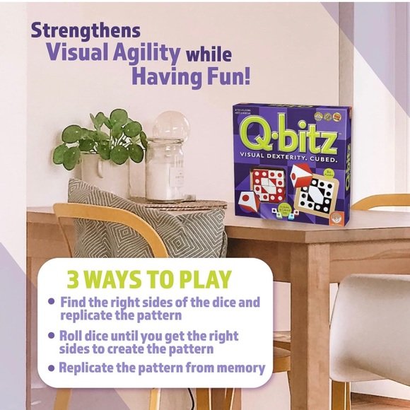Mindware Q-Bitz Pattern Matching Fun Board Games | Ages 8 and up 2-4 Players - Picture 5 of 5
